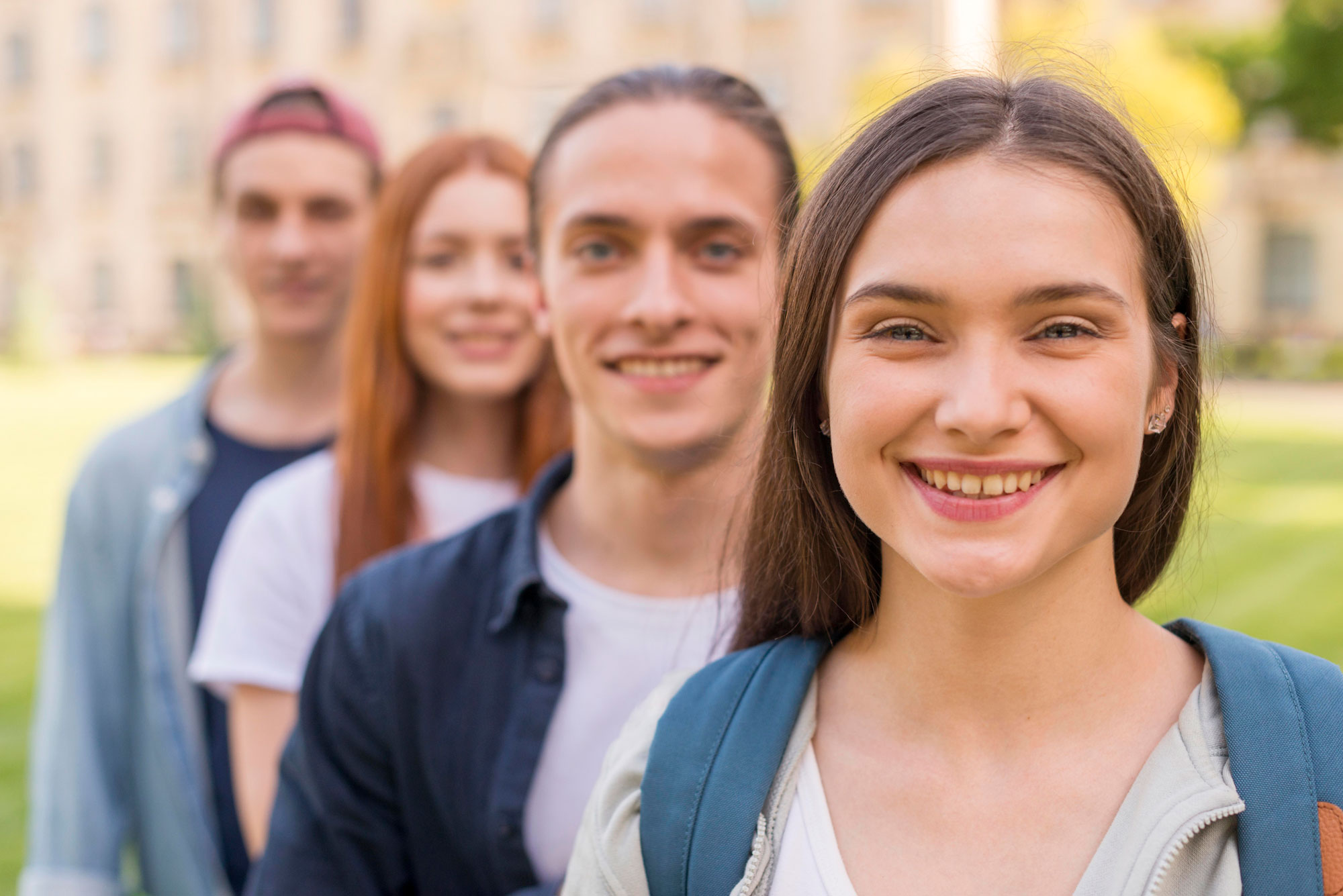 group of students facing the camera